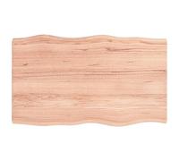 vidaXL Tablero de Mesa, Superficie de Escritorio, Tablero Repuesto, Tablero de Estantería Comedor, Madera Maciza Tratada Borde Natural Marrón Claro