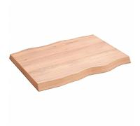 vidaXL Tablero de Mesa, Superficie de Escritorio, Tablero Repuesto, Tablero de Estantería Comedor, Madera Maciza Tratada Borde Natural Marrón Claro
