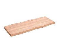 vidaXL Tablero de Mesa, Superficie de Escritorio, Tablero Repuesto, Tablero de Estantería Comedor, Madera Maciza Tratada Borde Natural Marrón Claro