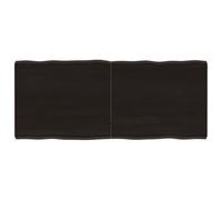 vidaXL Tablero Mesa Madera tratada Borde Vivo marrón 120x50x(2-6) cm