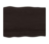 vidaXL Tablero de mesa para comedor – Madera tratada roble, borde vivo marrón