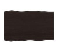 vidaXL Tablero Mesa Madera tratada Roble Borde Natural Gris 80x50x2 cm