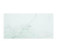 vidaXL Tablero de Mesa Vidrio Templado Diseño Mármol Muebles Mobiliario Repuesto Superficie Comrdor Jardín Patio Terraza Blanco 100x50 cm