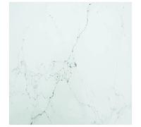 vidaXL Tablero de Mesa Vidrio Templado Diseño Mármol Muebles Mobiliario Repuesto Superficie Comrdor Jardín Patio Terraza Blanco 60x60 cm