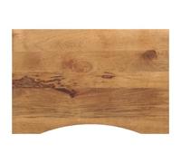 vidaXL Tablero Escritorio con Curva Madera Mango Rugosa 100x50x2,5 cm