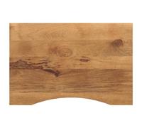 vidaXL Tablero Escritorio con Curva Madera Mango Rugosa 100x60x2,5 cm