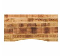 vidaXL Tablero Escritorio con Curva Madera Mango Rugosa 110x50x2,5 cm, Tablero de Mesa, Tablero de Mesa de Madera, Superficie de Escritorio de Madera