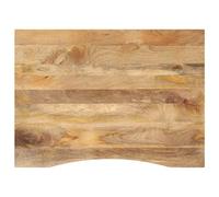 vidaXL Tablero Escritorio con Curva Madera Mango Rugosa 110x80x2,5 cm