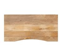 vidaXL Tablero Escritorio con Curva Madera Mango Rugosa 120x60x2,5 cm