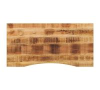 vidaXL Tablero Escritorio con Curva Madera Mango Rugosa 120x60x2,5 cm, Tablero de Mesa, Tablero de Mesa de Madera, Superficie de Escritorio de Madera
