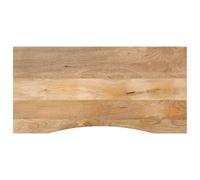 vidaXL Tablero de escritorio con curva madera mango rugosa 140x60x2,5 cm