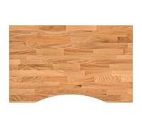 vidaXL Tablero Escritorio Rectangular Madera Maciza Roble marrón Claro