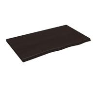 vidaXL Tablero Mesa Madera Roble tratada marrón Oscuro 100x60x(2-4) cm