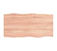 vidaXL Tablero de Mesa, Superficie de Escritorio, Tablero Repuesto, Tablero de Estantería Comedor, Madera Maciza Tratada Borde Natural Marrón Claro