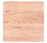 vidaXL Tablero de mesa Tablero de repuesto Madera maciza tratada Borde natural marrón claro