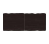 vidaXL Tablero Mesa Madera tratada Borde Vivo marrón 120x50x(2-4) cm