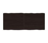 vidaXL Tablero Mesa Madera tratada Borde Vivo marrón 120x50x(2-6) cm