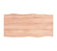 vidaXL Tablero Mesa Madera tratada Roble Borde Natural 100x50x2 cm, Tablero de Madera, Tablero de Comedor, Tablero de Madera Maciza