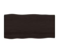 vidaXL Tablero de Mesa, Superficie de Estantería, Balda de Repuesto Reemplazo, Tablero de Bricolaje Comedor, Madera Tratada Roble Borde Vivo Marrón