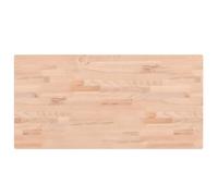 vidaXL Tablero Rectangular, Superficie de Mesa Auxiliar, Tablero de Repuesto, Tablero de Mesa de Bar, Madera Maciza de Haya 100X50X2,5 cm