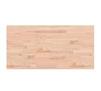 vidaXL Tablero Rectangular, Superficie de Mesa Auxiliar, Tablero de Repuesto, Tablero de Mesa de Bar, Madera Maciza de Haya 100X50X4 cm