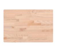 vidaXL Tablero Rectangular, Superficie de Mesa Auxiliar, Tablero de Repuesto, Tablero de Mesa de Bar, Madera Maciza de Haya 60X40X2,5 cm