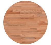 vidaXL Tablero Redondo, Superficie de Mesa Auxiliar, Tablero de Mesa de Centro, Tablero de Muebles de Repuesto, Madera Maciza de Haya Ø40X2,5 cm