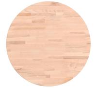 vidaXL Tablero Redondo, Superficie de Mesa Auxiliar, Tablero de Mesa de Centro, Tablero de Muebles de Repuesto, Madera Maciza de Haya Ø50X1,5 cm