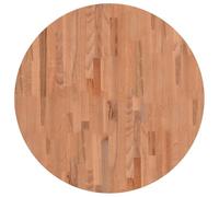 vidaXL Tablero Redondo de Madera Maciza de Haya Ø80x2,5 cm