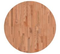 vidaXL Tablero Redondo de Madera Maciza de Haya Ø80x2,5 cm