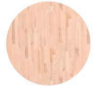 vidaXL Tablero Redondo de Madera Maciza de Haya Ø90x2,5 cm