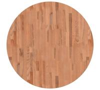 vidaXL Tablero Redondo de Madera Maciza de Haya Ø90 x 2,5 cm