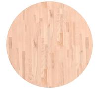 vidaXL Tablero Redondo, Superficie de Mesa Auxiliar, Tablero de Mesa de Centro, Tablero de Muebles de Repuesto, Madera Maciza de Haya Ø90X1,5 cm