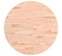 vidaXL Tablero Redondo, Superficie de Mesa Auxiliar, Tablero de Mesa de Centro, Tablero de Muebles de Repuesto, Madera Maciza de Haya Ø50X4 cm