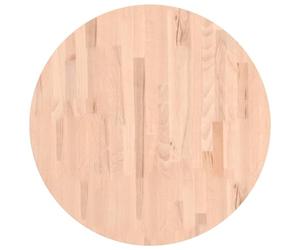 vidaXL Tablero Redondo, Superficie de Mesa Auxiliar, Tablero de Mesa de Centro, Tablero de Muebles de Repuesto, Madera Maciza de Haya Ø70X4 cm