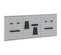 vidaXL Almacenamiento de Herramientas Industrial montado en la Pared | Organizador de 3 componentes de Acero Recubierto de Polvo de 60 cm de Altura Ideal para Garaje y Taller, solución de organizació