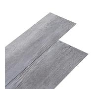 vidaXL Lamas Suelo Autoadhesivas Laminado Tablón Baldosa Tarima Hogar Impermeables Antideslizantes de PVC Madera Gris Mate 2,51 m² 2 mm