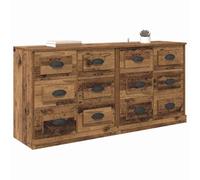 vidaXL Tableros Lateral 2 pcs Madera Vieja 70 x 35,5 x 67,5 cm, Sideboard Funcional, diseño Moderno, Gran Espacio, Estilo Rectangular, Madera de ingeniería, Organizador de Entrada