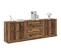 vidaXL Tableros Lateral 3 uds. Madera Envejecida 210 x 35,5 x 67,5 cm