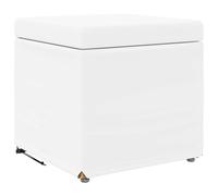 vidaXL Taburete 41 x 41 x 40 cm Cuero Sintético y Madera Fabricada, Muebles Modernos y duraderos para hogares Actuales, Combinados con un diseño ergonómico para Confort y Durabilidad