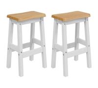 vidaXL Taburete Alto de Bar EKAI 2 uds. Blanco 40 x 29 x 63 cm