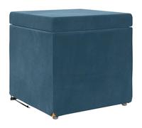 vidaXL Taburete Azul 41 x 41 x 40 cm Terciopelo y Madera Fabricada, Muebles Modernos y duraderos para hogares Actuales, Combinados con un diseño ergonómico para Confort y Durabilidad