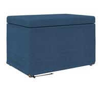 vidaXL Taburete Azul 61 x 41 x 40 cm Tela y Madera Ingeniería, Muebles Modernos y duraderos para hogares Actuales, Combinados con un diseño ergonómico para Confort y Durabilidad