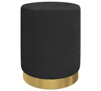 vidaXL Taburete con Almacenaje Redondo Reposapiés Silla Asiento Contenedor Cofre Pasillo Entrada Muebles Sala de Estar Salón Terciopelo Negro