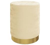 vidaXL Taburete con almacenaje Redondo Terciopelo 31 x 37 cm melocotón