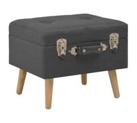 vidaXL Taburete de Almacenamiento Asiento Silla Sillón Banquillo Entrada Aparador Arcón Baúl Mueble Organizador Almacenaje 40 cm Gris Oscuro Tela