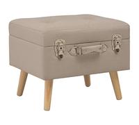 vidaXL Taburete de Almacenamiento Asiento Silla Sillón Banquillo Entrada Aparador Arcón Baúl Mueble Organizador Almacenaje 40 cm Beige Tela