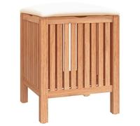 vidaXL Taburete de baño Madera Maciza de Nogal 40,5x40x52 cm