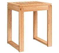 vidaXL Taburete de baño Madera Maciza Nogal 40x30x46 cm