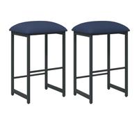 vidaXL Taburete de Bar 2 uds. Azul 40 x 32 x 64 cm